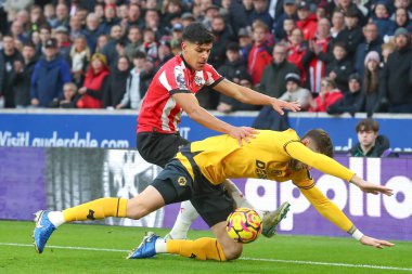 Southampton 'dan Mateus Fernandes, Wolverhampton Wanderers - Southampton maçı sırasında Wolverhampton Wanderers maçında Santiago Bueno' ya faul yaptı.