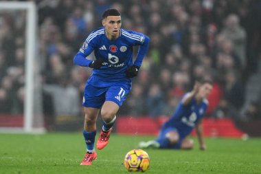 Leicester City 'den Bilal El Khannouss Premier League maçı sırasında Manchester United ile Leicester City maçında 10 Kasım 2024' te Old Trafford, Manchester, İngiltere 'de karşılaşacak.