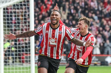 Sheffield United takımından Tyrese Campbell, 10 Kasım 2024 tarihinde Sheffield Lane, Sheffield, İngiltere 'de oynanan ve Sheffield United ile oynanan maçta 1-0 yenilen golünü kutluyor.