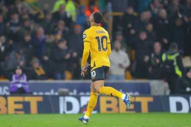 Wolverhampton Wanderers 'dan Matheus Cunha, 9 Kasım 2024 tarihinde Wolverhampton Wanderers' ın Molineux, Wolverhampton, Birleşik Krallık 'ta Southampton' a karşı oynadığı Premier League maçında Wolverhampton Wanderers 'a 2-0 galibiyet kazandırma hedefini kutluyor.