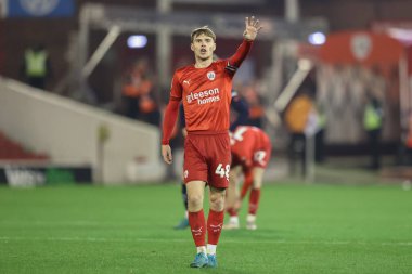 Luca Connell of Barnsley gives his team instructions during the Sky Bet League 1 match Barnsley vs Rotherham United at Oakwell, Barnsley, United Kingdom, 8th November 2024 clipart