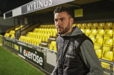 Blackpool 'dan Richard O' Donnell, Bristol Street Motors Kupası maçı sırasında Wetherby Road, Harrogate, Birleşik Krallık 'ta Harrogate Town' a karşı.