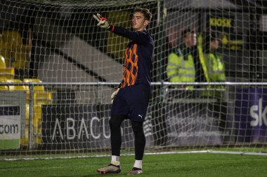 Blackpool 'dan Harry Tyrer Bristol Street Motors Kupası maçında ısınma turunda Harrogate Town - Blackpool Wetherby Road, Harrogate, İngiltere, 12 Kasım 2024