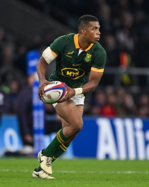 Güney Afrikalı Grant Williams, 16 Kasım 2024 'te İngiltere' ye karşı Allianz Stadyumu, Twickenham, Birleşik Krallık 'ta oynanan Güz Ulusları Serisi maçında ilk hamlesini yaptı.