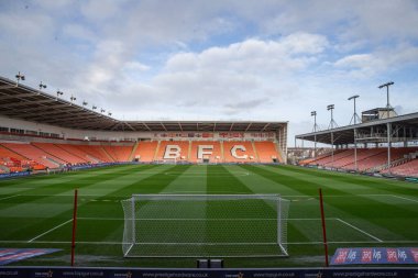 Bloomfield Road 'un içinde, Blackpool' un evi Sky Bet 1 maçının önünde, Blackpool 'un Northampton Town' a karşı Bloomfield Road, Blackpool, İngiltere, 16 Kasım 2024