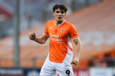 Kyle Joseph of Blackpool during the Sky Bet League 1 match Blackpool vs Northampton Town at Bloomfield Road, Blackpool, United Kingdom, 16th November 2024 clipart