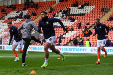Blackpool 'dan Jordan Lawrence-Gabriel 16 Kasım 2024' te Bloomfield Road, Blackpool 'da oynanan Blackpool-Northampton Town maçının öncesinde oynanan maç öncesi ısınma maçında...