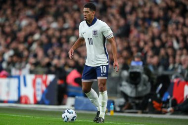 İngiltere 'den Jude Bellingham, UEFA Uluslar Ligi, B-Grubu 2. Maç sırasında İngiltere ile İrlanda Wembley Stadyumu, Londra, 17 Kasım 2024