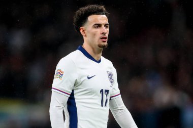UEFA Uluslar Ligi sırasında İngiltere 'den Curtis Jones, B-Grubu 2. Maç İngiltere' ye karşı Wembley Stadyumu, Londra, Birleşik Krallık, 17 Kasım 2024