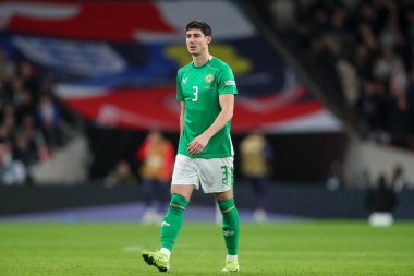 İrlanda Cumhuriyeti 'nden Callum O' Dowda UEFA Milletler Ligi, B-Grubu 2. Maç sırasında İngiltere ile İrlanda Cumhuriyeti Wembley Stadyumu, Londra, Birleşik Krallık, 17 Kasım 2024