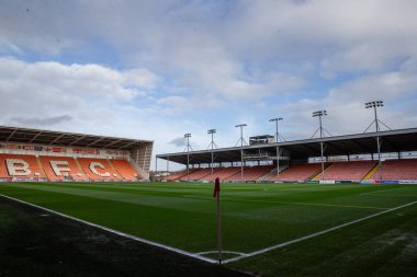 Bloomfield Road 'un içinde, Blackpool' un evi Sky Bet 1 maçının önünde, Blackpool 'un Northampton Town' a karşı Bloomfield Road, Blackpool, İngiltere, 16 Kasım 2024