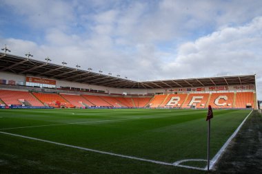 Bloomfield Road 'un içinde, Blackpool' un evi Sky Bet 1 maçının önünde, Blackpool 'un Northampton Town' a karşı Bloomfield Road, Blackpool, İngiltere, 16 Kasım 2024