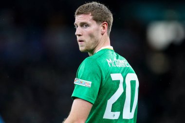 İrlanda Cumhuriyeti 'nden Mark McGuinness UEFA Milletler Ligi, B-Grubu 2. Maç sırasında İngiltere ile İrlanda Cumhuriyeti Wembley Stadyumu, Londra, Birleşik Krallık, 17 Kasım 2024