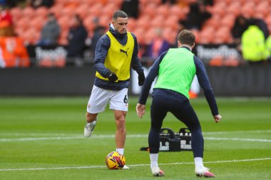Blackpool 'dan Oliver Norburn 16 Kasım 2024' te Bloomfield Road, Blackpool 'da oynanan Blackpool-Northampton maçının öncesinde oynanan maç öncesi ısınma maçında...