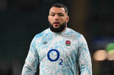 Ellis Genge of England during pre-game warm up during the Autumn Nations Series match England vs South Africa at Allianz Stadium,, Twickenham, United Kingdom, 16th November 2024