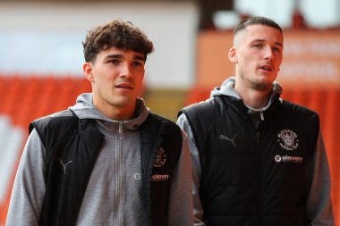 Blackpool 'dan Kyle Joseph 16 Kasım 2024' te Bloomfield Road, Blackpool 'da Blackpool-Northampton Town maçında Sky Bet Ligi 1' in önüne geçti.