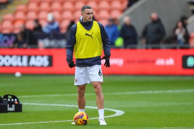 Blackpool 'dan Oliver Norburn 16 Kasım 2024' te Bloomfield Road, Blackpool 'da oynanan Blackpool-Northampton maçının öncesinde oynanan maç öncesi ısınma maçında...