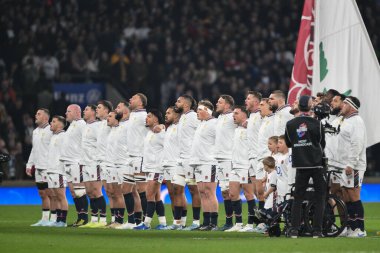 İngiltere, 16 Kasım 2024 'te İngiltere' nin Allianz Stadyumu, Twickenham, İngiltere ile Güney Afrika maçında milli marşı seslendirdi.