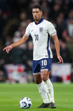 İngiltere 'den Jude Bellingham, UEFA Uluslar Ligi, B-Grubu 2. Maç sırasında İngiltere ile İrlanda Wembley Stadyumu, Londra, 17 Kasım 2024