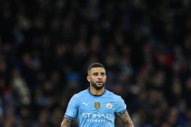 Manchester City ile Tottenham Hotspur arasında oynanan Premier League maçında Manchester City 'den Kyle Walker, Etihad Stadyumu, Manchester, İngiltere, 23 Kasım 2024