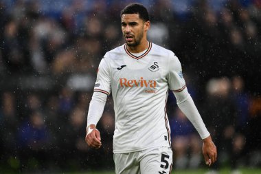 Swansea City 'den Ben Cabango, 24 Kasım 2024' te Swansea City - Leeds United maçında Swansea.com Stadyumu, Swansea.com, İngiltere