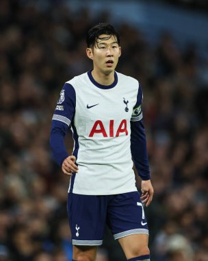 Tottenham Hotspur 'dan Son Heung-Min Premier League maçı sırasında Manchester City ile Tottenham Hotspur arasında Etihad Stadyumu, Manchester, İngiltere, 23 Kasım 2024