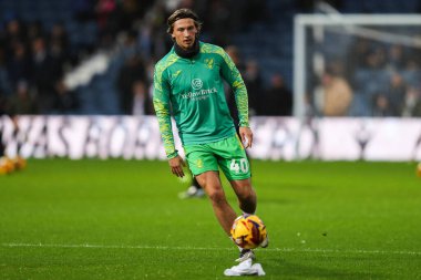 Norwich City 'den Brad Hills maç öncesi ısınma maçında West Bromwich Albion Norwich City' ye karşı The Hawthorns, West Bromwich, Birleşik Krallık 'ta 23 Kasım 2024