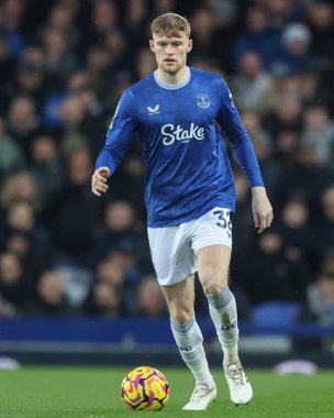 Everton 'dan Jarrad Branthwaite Premier League maçında Everton, Brentford' a karşı Goodison Park, Liverpool, İngiltere, 23 Kasım 2024