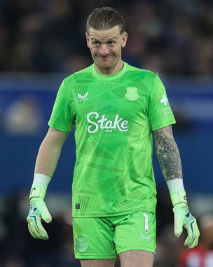 Everton 'dan Jordan Pickford Premier Lig maçı sırasında Everton - Brentford Goodison Park, Liverpool, İngiltere, 23 Kasım 2024