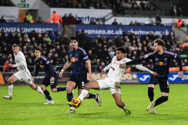 Swansea City 'den Florian Bianchini, 24 Kasım 202' de İngiltere 'nin Swansea.com Stadyumu' nda oynanan Swansea City - Leeds United maçında 3-3 'lük skorla gol attı.