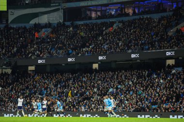 Premier Lig maçında OKX, Manchester City ile Tottenham Hotspur maçında, Etihad Stadyumu, Manchester, Birleşik Krallık 'ta 23 Kasım 2024' te markalaştırıldı.