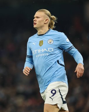 Erling Haaland of Manchester City during the Premier League match Manchester City vs Tottenham Hotspur at Etihad Stadium, Manchester, United Kingdom, 23rd November 2024 clipart