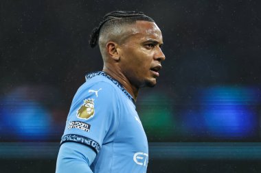 Manchester City ile Tottenham Hotspur arasındaki Premier League maçı sırasında Manchester City 'den Manuel Akanji, Etihad Stadyumu, Manchester, İngiltere, 23 Kasım 2024