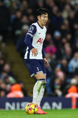 Tottenham Hotspur 'dan Son Heung-Min Premier League maçı sırasında Manchester City ile Tottenham Hotspur arasında Etihad Stadyumu, Manchester, İngiltere, 23 Kasım 2024