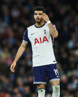 Tottenham Hotspur 'dan Dominic Solanke Premier League maçında Manchester City' ye karşı Tottenham Hotspur maçı sırasında Etihad Stadyumu, Manchester, İngiltere, 23 Kasım 2024