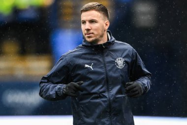 Blackpool 'dan Lee Evans, Sky Bet Ligi 1 karşılaşması öncesinde Toughsheet Community Stadyumu' nda Bolton Wanderers 'a karşı 23 Kasım 202' de oynanan maç öncesi ısınma maçında