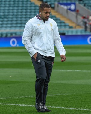 İngiltere 'den Ollie Lawrence, 24 Kasım 2024' te Birleşik Krallık, Twickenham 'daki Allianz Stadyumu' nda oynanan İngiltere - Japonya maçı sırasında geldi.