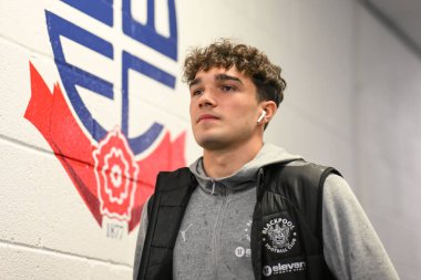 Blackpool 'dan Kyle Joseph, 23 Kasım 2024' te İngiltere 'deki Toughsheet Community Stadyumu' nda oynanan Bolton Wanderers - Blackpool maçı öncesinde geldi.