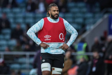 Chandler Cunningham-South of England, 24 Kasım 2024 'te İngiltere' ye karşı Allianz Stadyumu, Twickenham, İngiltere 'de oynanan Güz Ulusları Serisi maçında maç öncesi ısınma turu sırasında