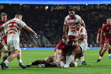 İngiltere 'den Sam Underhill, 24 Kasım 2024' te Birleşik Krallık 'taki Allianz Stadyumu' nda oynanan Güz Ulusları Serisi maçında şansını deniyor.