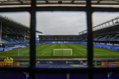 Goodison Park 'ın, İngiltere' nin Liverpool kenti Goodison Park 'ta oynanan Everton-Brentford Premier League maçı öncesinde genel bir görüntüsü, 23 Kasım 2024