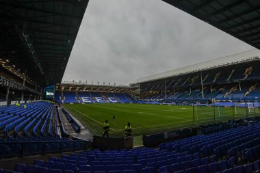 Goodison Park 'ın, İngiltere' nin Liverpool kenti Goodison Park 'ta oynanan Everton-Brentford Premier League maçı öncesinde genel bir görüntüsü, 23 Kasım 2024