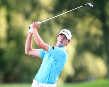 Avustralyalı Elvis Smylie, 24 Kasım 2024 'te Royal Queensland Golf Kulübü, Brisbane, Avustralya' da oynanan BMW Avustralya PGA Şampiyonası 'nın final turunda atış yaptı.