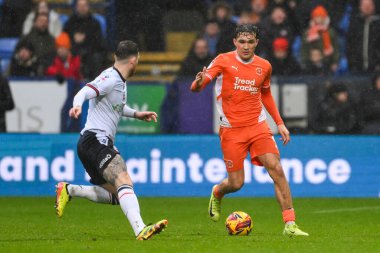 Blackpool 'dan Kyle Joseph, 21 Kasım 2024' te İngiltere 'nin Toughsheet Community Stadyumu' nda oynanan 1.