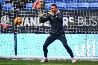 Blackpool 'dan Richard O' Donnell maç öncesi ısınma maçında Gökyüzü İddia Ligi 1 karşılaşmasında Bolton Wanderers Blackpool 'a karşı Toughsheet Community Stadyumu, Bolton, İngiltere, 23 Kasım 2024