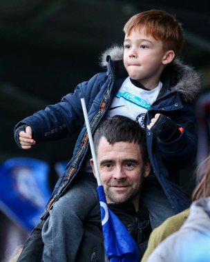 Chelsea Kadınları, Barclays Kadınlar Süper Ligi 'nin 24 Kasım 2024' te Kingsmeadow Stadyumu 'nda Chelsea FC Kadınlar Manchester United Women' a karşı oynadığı maçın keyfini çıkarıyor.