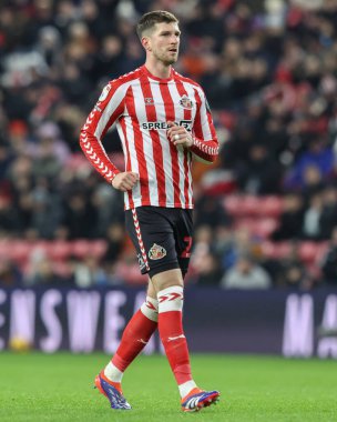 Chris Mepham of Sunderland during the Sky Bet Championship match Sunderland vs West Bromwich Albion at Stadium Of Light, Sunderland, United Kingdom, 26th November 2024 clipart