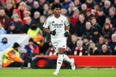 Real Madrid 'den Endrick, UEFA Şampiyonlar Ligi, Lig Faz MD5 Liverpool - Real Madrid Anfield, Liverpool, Birleşik Krallık, 27 Kasım 2024