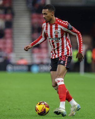 Wilson Isidor of Sunderland during the Sky Bet Championship match Sunderland vs West Bromwich Albion at Stadium Of Light, Sunderland, United Kingdom, 26th November 2024 clipart