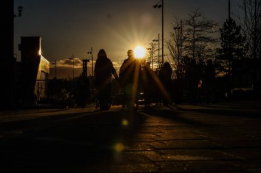 Fans arrive at Anfield prior to the UEFA Champions League, League Phase MD5 Liverpool v Real Madrid at Anfield, Liverpool, United Kingdom, 27th November 2024 clipart